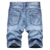 hhaappyy Mens Shorts Casual Ripped Distressed Denim Slim Fit Jean Shorts Summer Fashion Knee Length Short Jeans with Pockets view 2
