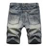 hhaappyy Mens Shorts Casual Ripped Distressed Denim Slim Fit Jean Shorts Summer Fashion Knee Length Short Jeans with Pockets view 2
