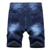 hhaappyy Mens Shorts Casual Ripped Distressed Denim Slim Fit Jean Shorts Summer Fashion Knee Length Short Jeans with Pockets view 3