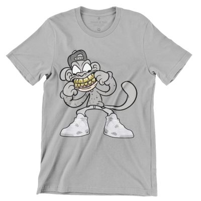 House Of Tees - 4 Monkey Boy Grill Grey