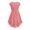 7-12Y Retro Clothes Short Little Solid Ruffles Swing Rockabilly Sleeve Party Vintage Dress Girl (Pink, 11-12 Years) view 3