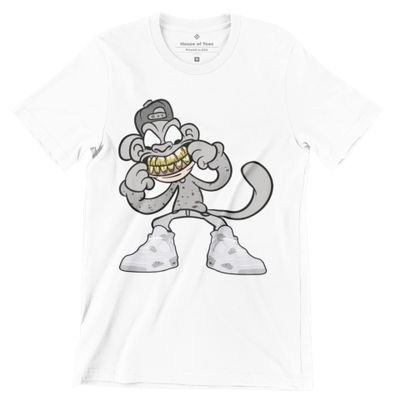 House Of Tees - 4 Monkey Boy Grill White