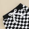 Newborn Toddler Baby Boy Pants Cotton Checkerboard Plaid Jogger Pants Elastic Waist Casual Pants Trousers 0-3T view 3