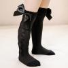 Stockings Princess Sock Baby Girls Socks Solid Kids Mid-Calf Length Knee-High Toddler Baby Care 20 (Black, 3-18 Months) view 4