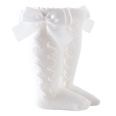 Stockings Princess Sock Baby Girls Socks Solid Kids Mid-Calf Length Knee-High Toddler Baby Care 20 (Beige, 18-36 Months)