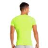 Manyakai Men's Rash Guard Short Sleeves UPF 50+ UV Sun Protection Quick Drying Compression Swim Shirts Fluorescent Green Small view 3