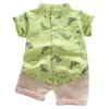 Toddler T-shirt Kids Dinosaur Baby Outfits Set Tops+Pants Boys Cartoon Boys Girls Sweat Suits (Green, 2-3 Years) view 1