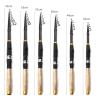 1.8m 2.1m 2.4m 2.7m 3.0m 3.6m Portable Telescopic Fishing Rod Carbon Fiber Super Short Pocket Spinning Pole Wooden Handle Pole (Size : 2.7M) view 4