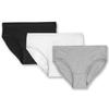 Mightly Tween & Teen Girls' Hipster Bikini Undies | Organic Cotton, Soft & Fresh Panties for Kids and Teens, Fair Trade Certified 3-Pack Comfortable Underwear Set, Black, White & Gray, XX-Large view 1