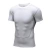Manyakai Men's Rash Guard Short Sleeves UPF 50+ UV Sun Protection Quick Drying Compression Swim Shirts White Small view 4