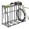 YiLifebes Stand Bike Racks for Garage, 4 Bike Stand Rack with Storage Basket, Metal Floor Bike Parking, Garage Organizer Suitable for Mountain, Hybrid, Adult and Kids Bikes view 1