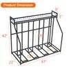 YiLifebes Stand Bike Racks for Garage, 4 Bike Stand Rack with Storage Basket, Metal Floor Bike Parking, Garage Organizer Suitable for Mountain, Hybrid, Adult and Kids Bikes view 2