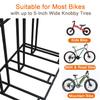 YiLifebes Stand Bike Racks for Garage, 4 Bike Stand Rack with Storage Basket, Metal Floor Bike Parking, Garage Organizer Suitable for Mountain, Hybrid, Adult and Kids Bikes view 3