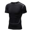 Loloda Men's Short Sleeve Muscle Swim Shirt Quick Dry UPF 50+ Sun Protection Rash Guard Swimwear Black Small view 1