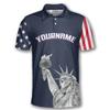 PRIMESTY Custom Bowling Shirts for Men, Patriotic American Flag Bowling Jerseys, Personalized Bowling Polo Shirts view 2