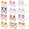 Sratte 24 Pieces Farm Animal Glasses Barnyard Paper Frame Animal Eyeglasses Farmhouse Funny Eyewear for Farm Themed Birthday Party Costume Supplies view 1