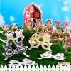 Sratte 24 Pieces Farm Animal Glasses Barnyard Paper Frame Animal Eyeglasses Farmhouse Funny Eyewear for Farm Themed Birthday Party Costume Supplies view 2