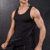 Loloda Men's Short Sleeve Muscle Swim Shirt Quick Dry UPF 50+ Sun Protection Rash Guard Swimwear Type B Black 3X-Large view 3