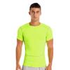 HULIJA Mans Short Sleeve Rash Guard Shirts Swimwear Quick Drying Elastic Athletic Top Sportswear Fluorescent Green Small view 1