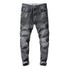Men's Skinny Slim Fit Stretch Jeans Stylish Washed Tapered Leg Denim Pants Classic Vintage Pencil Jean Trousers (Grey,38) view 1