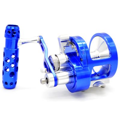 CAMEKOON 2 Speed Lever Drag Overhead Saltwater Reel, Right Hand Retrieve, Stainless Steel Components for Offshore Multiplier Trolling Fishing