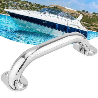DYK&NX Stainless Steel Grab Bar, Marine Handrail Handle Grip, Boat Marine Durable Handrail, 7.9in 316 Steel Safety Support Rail, for Boat Hatch Yacht