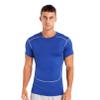 HULIJA Mans Short Sleeve Rash Guard Shirts Swimwear Quick Drying Elastic Athletic Top Sportswear Blue Small view 1