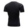 HULIJA Mans Short Sleeve Rash Guard Shirts Swimwear Quick Drying Elastic Athletic Top Sportswear Black Large view 4