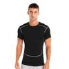 HULIJA Mans Short Sleeve Rash Guard Shirts Swimwear Quick Drying Elastic Athletic Top Sportswear Black Small view 1