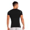 HULIJA Mans Short Sleeve Rash Guard Shirts Swimwear Quick Drying Elastic Athletic Top Sportswear Black Small view 2