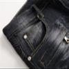 Men's Moto Biker Distressed Jeans Zipper Deco Washed Straight Fit Jean Vintage Casual Slim Stretchy Denim Pants (Black,38) view 3