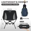MARCHWAY Lightweight Folding Camping Chair, Portable Foldable Compact for Outdoor Camp, Travel, Beach, Picnic, Festival, Hiking, Backpacking, Supports 330Lbs (Black) view 3