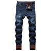 Men's Winter Fleece Lined Jeans Thicken Warm Stretch Denim Pants Regular Fit Classic Straight Leg Jean Trousers (Blue,34) view 1
