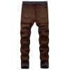 Men's Winter Fleece Lined Jeans Thicken Warm Stretch Denim Pants Regular Fit Classic Straight Leg Jean Trousers (Blue,34) view 3