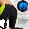 Bicycle Shorts for Men 3D Padded Bike Cycling Underwear Road Biking Biker Mountain Riding Cycle UPF 50+ Shorts Zipper Pockets?Black/Green Small view 4