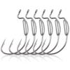 25pcs Offset Weighted Bass Worm Hooks for Soft Plastic Worm Lures Swimbait - 3.5g view 1