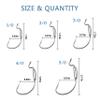 25pcs Offset Weighted Bass Worm Hooks for Soft Plastic Worm Lures Swimbait - 3.5g view 2