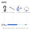 Booms Fishing T01 Coiled Lanyards 3 Packs 79" Blue, Retractable Lanyard Saltwater, Safety Gear Tether for Tools, Rods, Pliers and Fly Nets, Used for Boating, Paddles, Kayak view 2
