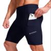 Biking Shorts for Men 3D Padded Bicycle Cycling Underwear Road Bike Biker Mountain Riding Cycle UPF 50+ Shorts Zipper Pockets?Navy Medium view 2