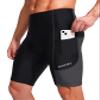 Bicycle Shorts for Men 3D Padded Bike Cycling Underwear Road Biking Biker Mountain Riding Cycle UPF 50+ Shorts Zipper Pockets?Black/Dark Grey Small view 2