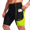 Biking Shorts for Men 3D Padded Bicycle Cycling Underwear Road Bike Biker Mountain Riding Cycle UPF 50+ Shorts Zipper Pockets?Black/Green Medium view 2