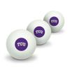 GRAPHICS & MORE TCU Primary Logo Novelty Table Tennis Ping Pong Ball 3 Pack view 1