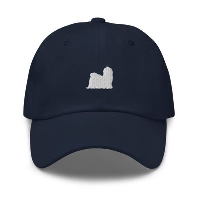 Maltese Dog hat, White Maltese hat, Embroidered Baseball hat, Maltese Dog Gifts, White Embroidery.