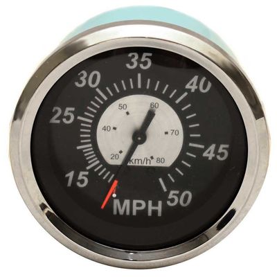Teleflex Boat Speedometer 68306F | 3 1/4 Inch Sterling 50 MPH
