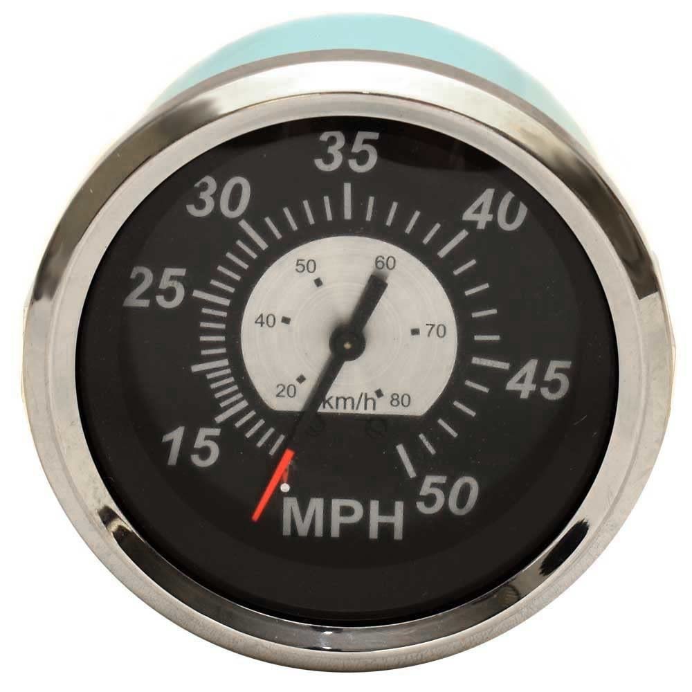 Teleflex Boat Speedometer 68306F | 3 1/4 Inch Sterling 50 MPH