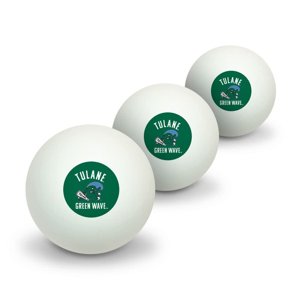 GRAPHICS & MORE Tulane University Green Wave Novelty Table Tennis Ping Pong Ball 3 Pack