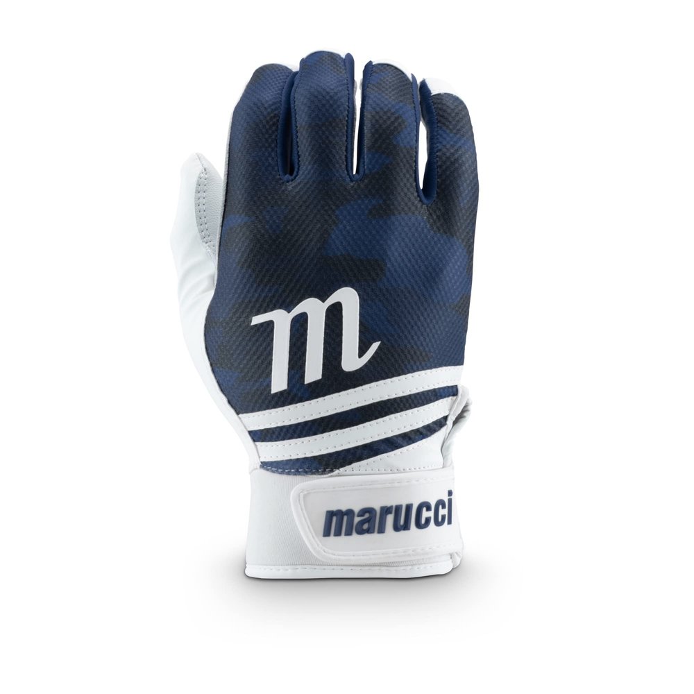 MARUCCI CRUX Adult Baseball Batting Glove, Navy Blue, Adult Medium