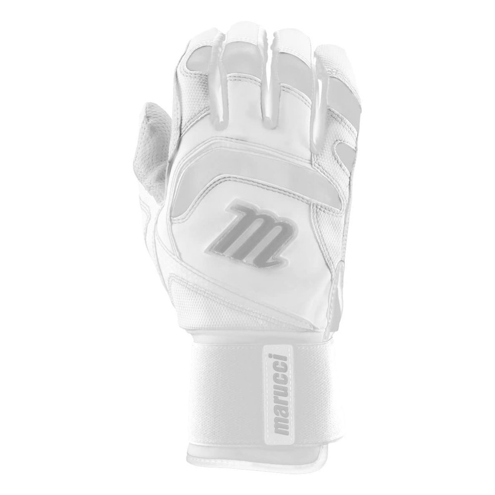 Marucci - 2021 Signature Batting Glove Full WRAP White (MBGSGN3FW-W/W-AXL), Adult X-Large