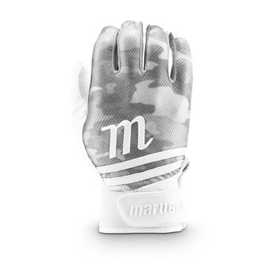 MARUCCI CRUX Adult Baseball Batting Glove, White, Adult Small