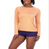 Spyder Women's Standard Long Sleeve Rashguard  Quick-Dry, UPF+, Swim Shirt, Beach, Surfing, Hiking, Gym, Yoga, Coral, Medium view 1